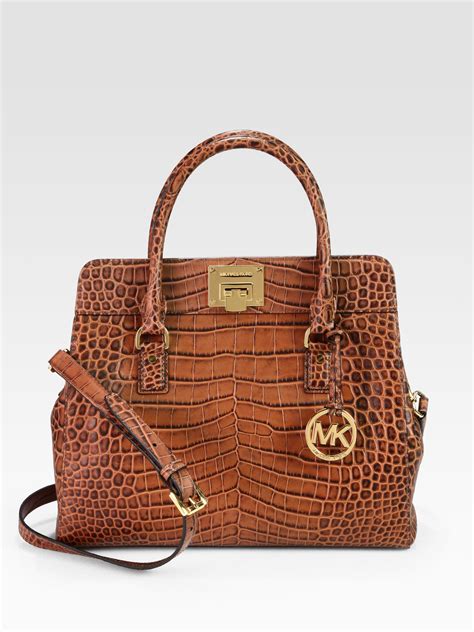 michael kors crocodile handbag|Michael Kors handbags crocodile leather.